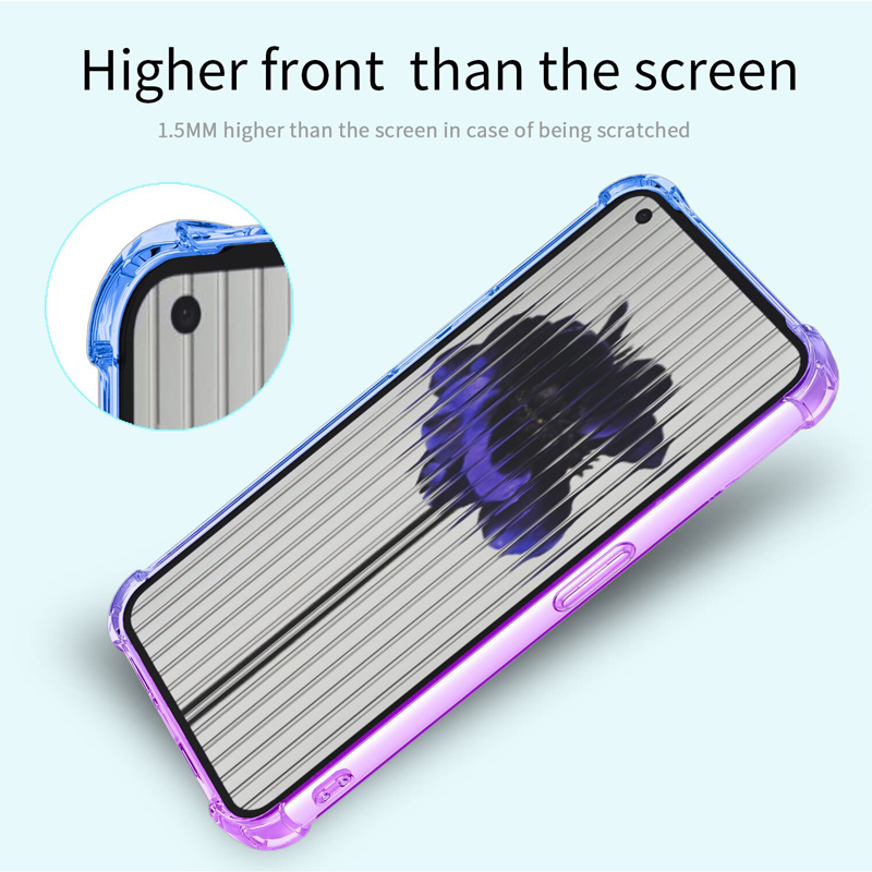 Phone Case For Nothing Phone 1 Clear Cute Gradient Slim Anti